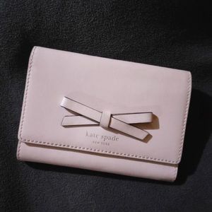 Kate Spade Leather Light Pink Wallet with Bow